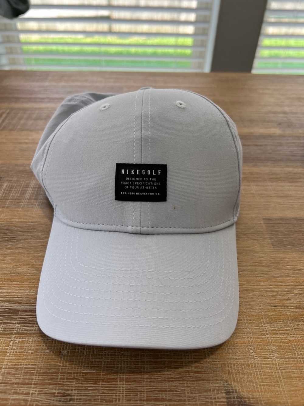 Nike Light Gray Golf Cap with Black Patch